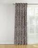 Coffee color solid textured pattern readymade curtain in polyester fabric